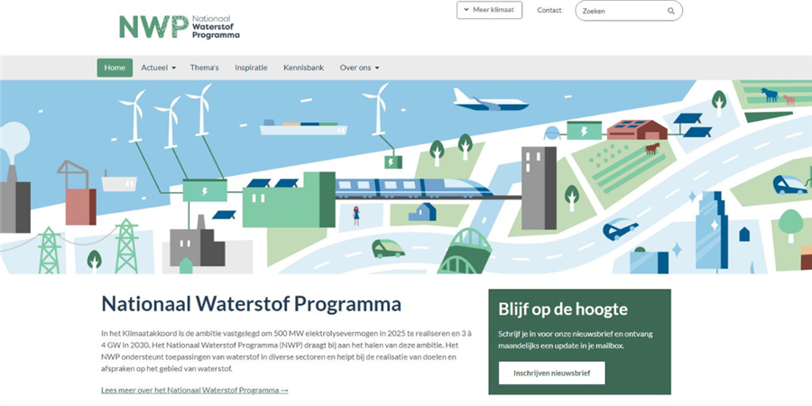 Bericht Nieuwe website Nationaal Waterstof Programma bekijken